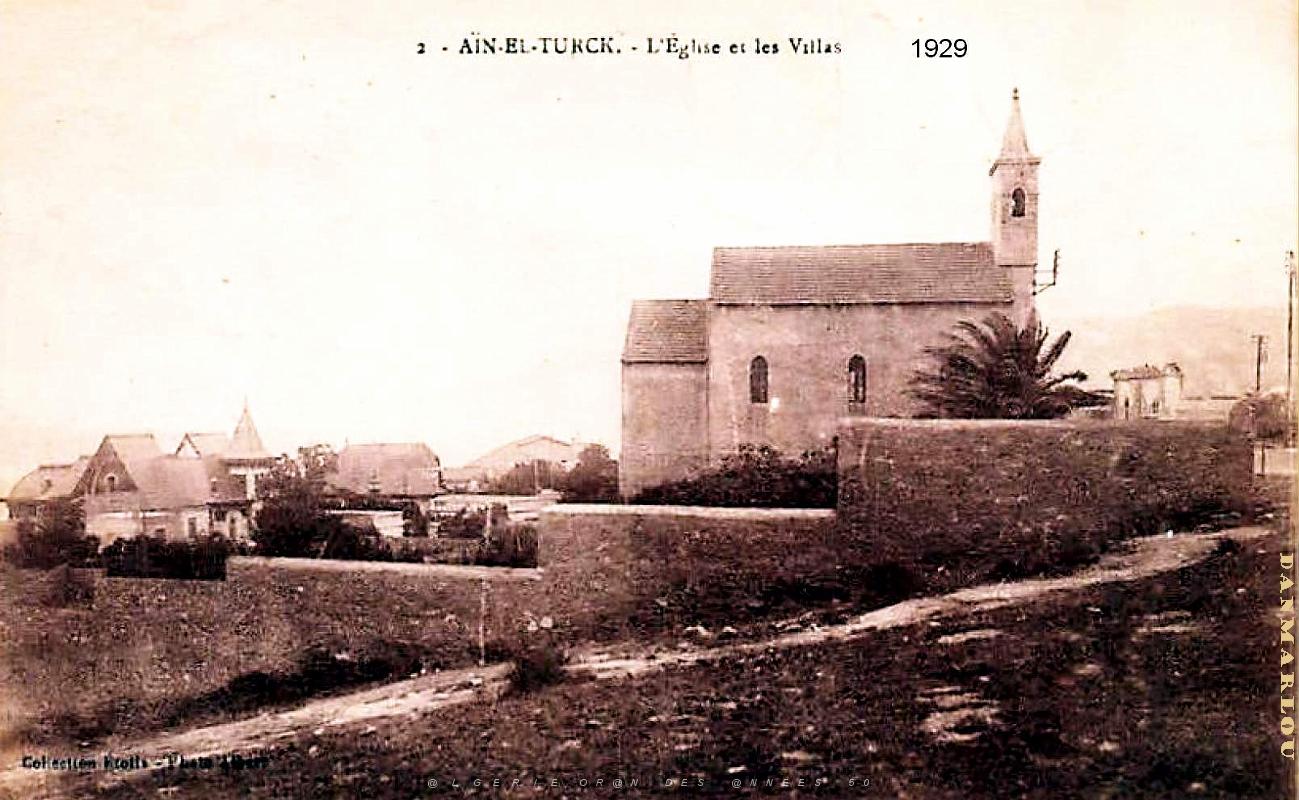 Ain-El-Turck- Eglise et Villas - 1929.jpg